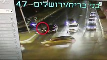 Assassin on a motorcycle kills a criminal rival riding a car