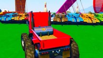 COLOR MONSTER TRUCKS for Children - Learn Colors 3D Animation for Kids Toddlers Nursery Rhymes
