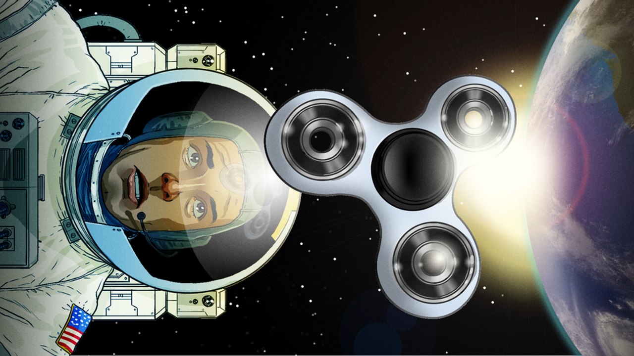 A fidget spinner in space!