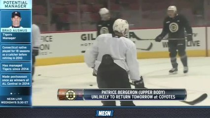 Patrice Bergeron Making Progress But Unlikely To Play Vs. Coyotes