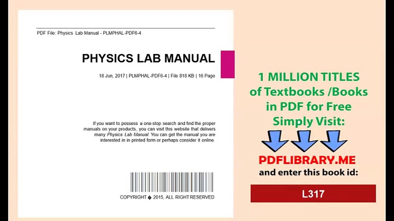 Physics Lab Manual