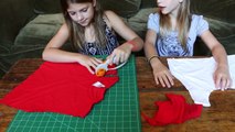 DIY Summer T-Shirts Reconstruction | 4th of July Swim Cover-Up | Cut up Back Bow T-shirt