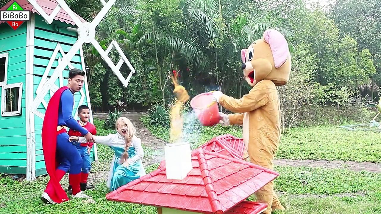 Baby Spiderman Ball House vs Frozen Elsa Joker go to school✦ Police Tom guns Jerry Superheroes fun