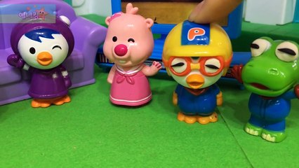 빨간휴지 줄까? 파란휴지 줄까? [화장실귀신] 무서운이야기_뽀로로 장난감 상황극 인형놀이 pororo toy animation ポロロ 애니킹