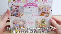 DIY Miniature Dollhouse Kit Cute Bedroom Roombox with Working Lights! / Relaxing Crafts