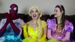 Frozen Elsa CLOTHES SWAP CHALLENGE w/ Spiderman Belle Rapunzel Joker Fun Superhero in real life IRL