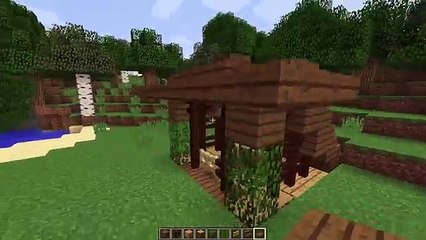 ЛЕСНОЙ ДОМИК В МАЙНКРАФТ!БЫСТРАЯ ПОСТРОЙКА!