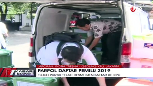 Tujuh Parpol Telah Resmi Daftar ke KPU untuk Ikut Pemilu 2019