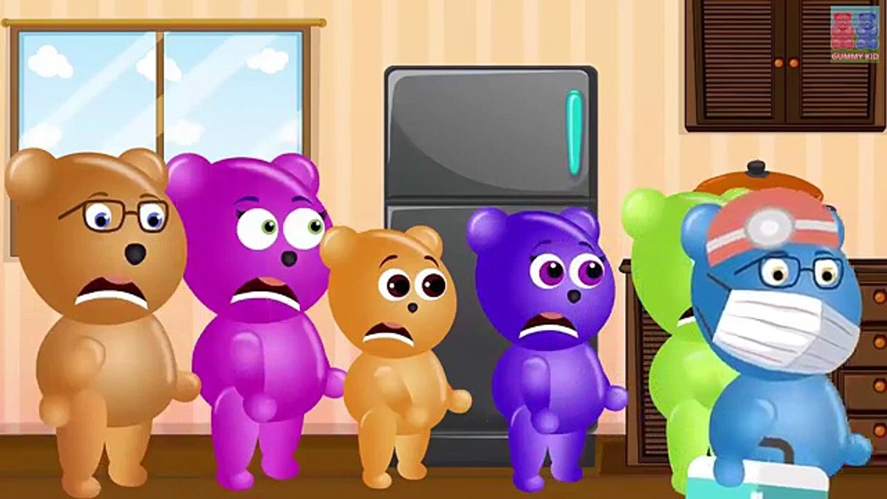Mega Gummy Bear attacked by shark finger family song for kids