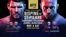 UFC 217 Bisping vs St-Pierre Press Conference Face Offs