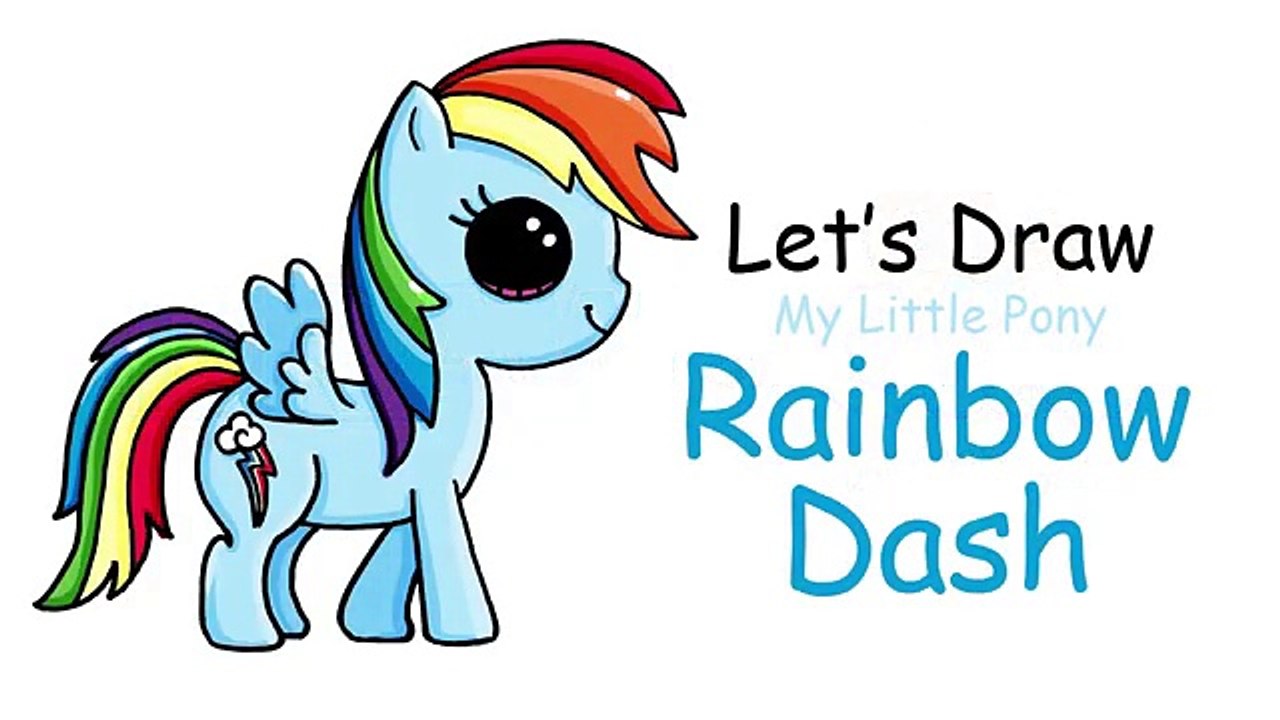 How to Draw My Little Pony Rainbow Dash Cute and Easy