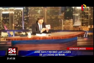 EEUU: Jaime Bayly recibió las llaves de la ciudad de Miami