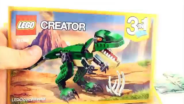 Lego Creator Tyrannosaurus Rex - T-Rex Dinosaur toys - Stop motion dinosaurs speed Build 31058