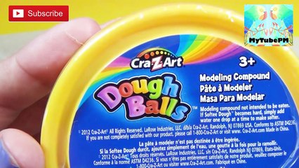 Cra-Z-Art Dough Balls, Fun, Colorful. Learn Colors Blue Green Yellow Pink Red Purple