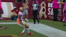 Carlos Hyde throws ball at stands after fourth-down TD