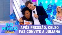 Após pressão, Celso Portiolli faz convite para Juliana do The Noite