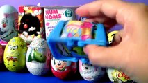 Surprise Eggs Disney Cars Pixar SPONGE BOB TOYS MICKEY MOUSE Unboxing Sorpresa Huevos Toy Review