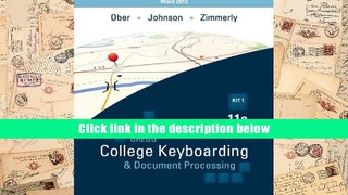 PDF [FREE] DOWNLOAD  Gregg College Keyboarding   Document Processing (GDP); Lessons 1-60, main
