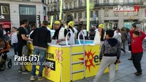 Greenpeace. « Une piscine en carton pour dénoncer la sécurité des centrales nucléaires »