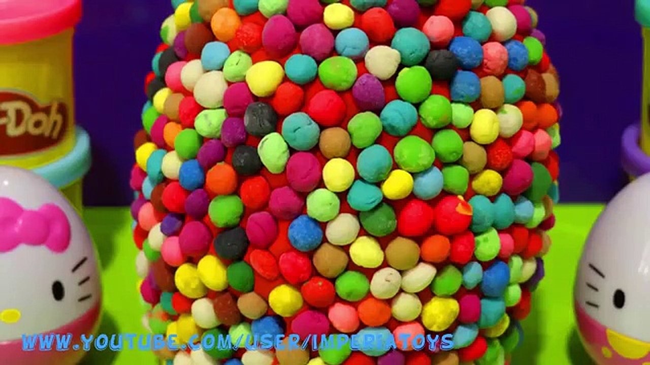Giant Play Doh Egg with Multi-Colored balls and many Interesting Surprises