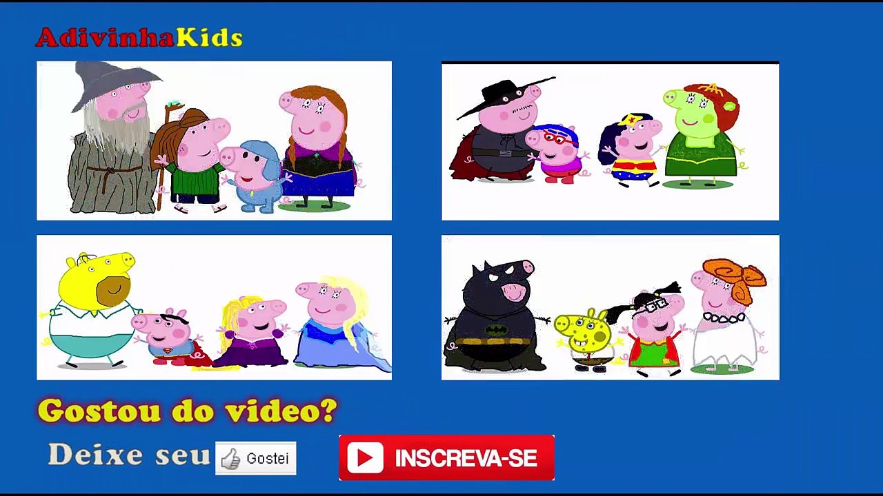 Familia Peppa Pig Painting,Desenho,Pintado. Ben 10,Hulk, Deadpool, Pooh, Pocoyo,Frozen, #lunamia