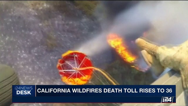 i24NEWS DESK | California wildfires death toll rises to 36 | Saturday, October 14th 2017
