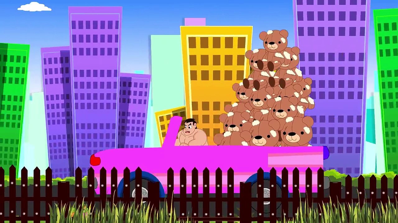 Sumo Man Police Cars Race Toys Finger Family rhymes for kids | Superhero finger family rhymes