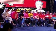 Muhyiddin addresses the crowd at opposition rally