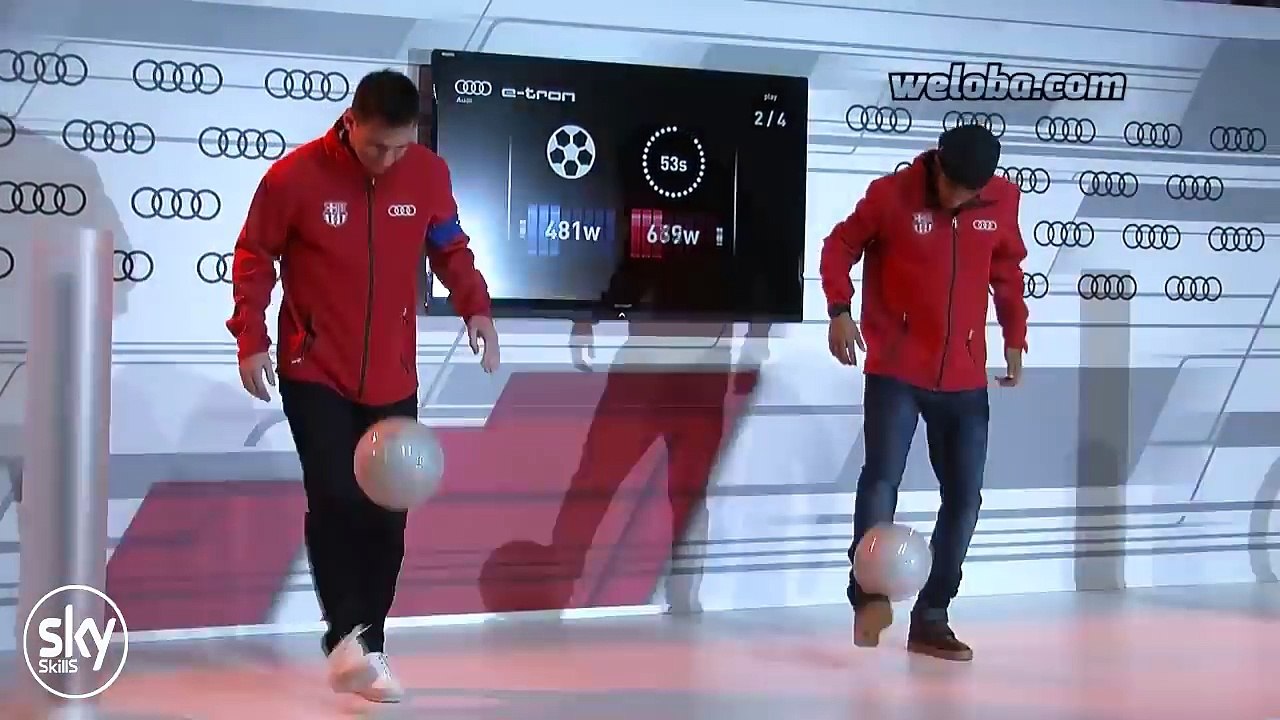 نيمار دا سيلفا يتحدى ليونيل ميسي ! شاهد كيف تغلب البرغوث على ابن السامبا  HD