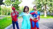 Frozen Elsa Go to School Batman bully Spiderman Superman rescue Police arrest Joker Superhero fun