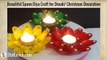 DIY Diwali/Christmas Home Decoration Ideas : How to Decorate Christmas Candles from Plastic Spoons?