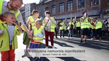 Manifestation devant l’hôtel de ville de Namur