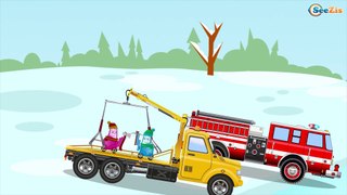 МУЛЬТИКИ ПРО МАШИНКИ Пожарная машина Развивающие мультфильмы для детей