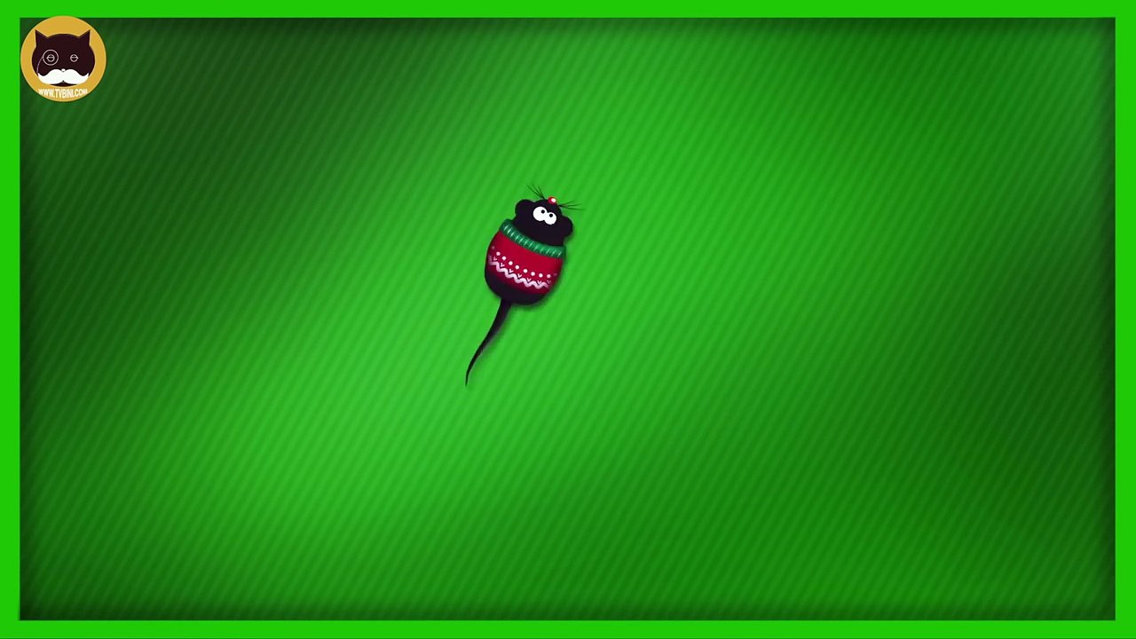 CAT GAMES - Mouse Wearing Cute Ugly Christmas Sweater. Mouse Video for Cats.