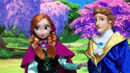 Frozen Anna Dates Beauty and The Beast Prince Adam With Belle, Hans, Aladdin