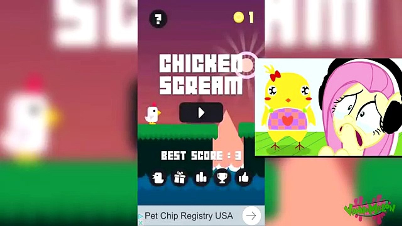 Fluttershy plays Chicken Scream