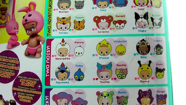 BEBES Y SUS MASCOTAS TWOZIES EN ESPAÑOL. JUGUETES SORPRESA EN CAJITAS SORPRESA.