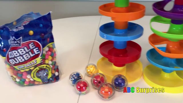 CANDY GUM BALLS WHIRL n GO Ball Tower for Kids Babies Toddlers Learn Colors with Toys ABC Surprises