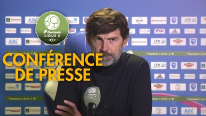 Conférence de presse FBBP 01 - RC Lens (0-6) : Hervé DELLA MAGGIORE (BBP) - Eric SIKORA (RCL) - 2017/2018