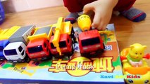 Toys review for kids - Trucks for children Construction game: Excavator truck, Crane, Dump, Oil