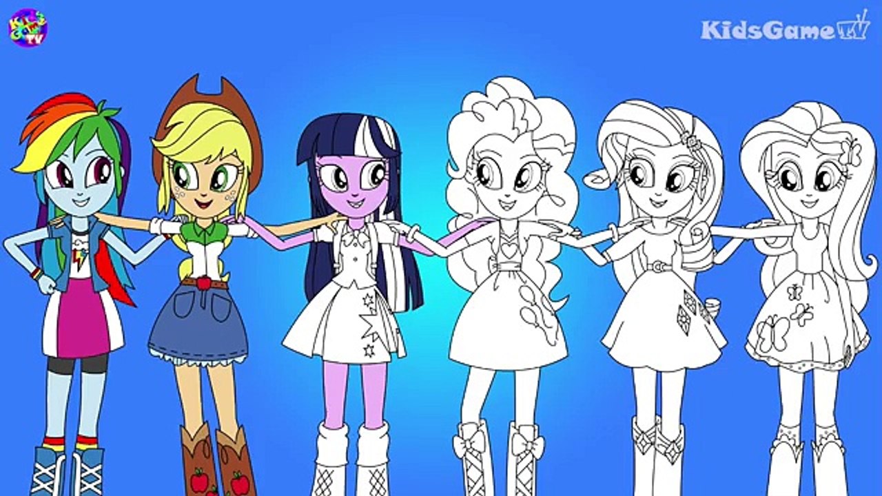 Equestria Girls Coloring - My Little Pony Coloring Book - KidsGame TV
