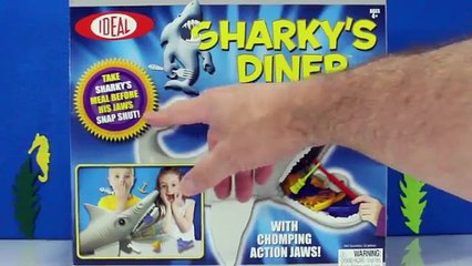Shark Game Videos for Children | SHARKYs DINER Great White Shark Toy Game
