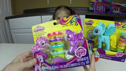 MY LITTLE PONY PLAYDOH Kinder Surprise Eggs MLP Blind Bags Surprise Toys Huevos Sorpresa Plastilina