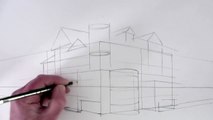 How to Draw a House in 2-Point Perspective: Narrated