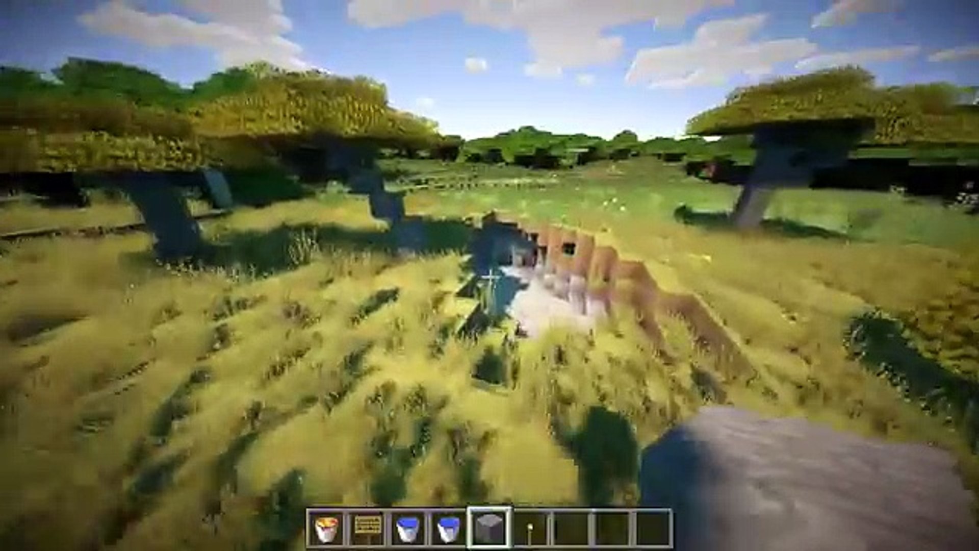 Minecraft How To Build Secret Underground Entrance Base Tutorial No Redstone Xbox Ps4 Pe Pc