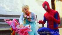 Frozen Elsa Baby Scares Joker vs Spiderman Hulk Super Hero Fights Vs In Real Life IRL