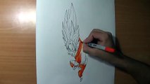 Drawing Goku Super Saiyan Blue Kamehameha in 3D