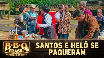 Santos, do Programa do Ratinho, e Helô se paqueram