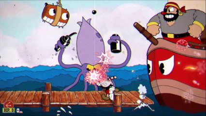 Cuphead Boss Fight - Xbox One- Captain Brineybeard in Shootin N' Lootin - Regular - Perfect Score