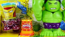 NEW new PLAY DOH HULK SMASHDOWN Can-Heads IRON MAN Marvel Superhero Playdough Toys by DCTC